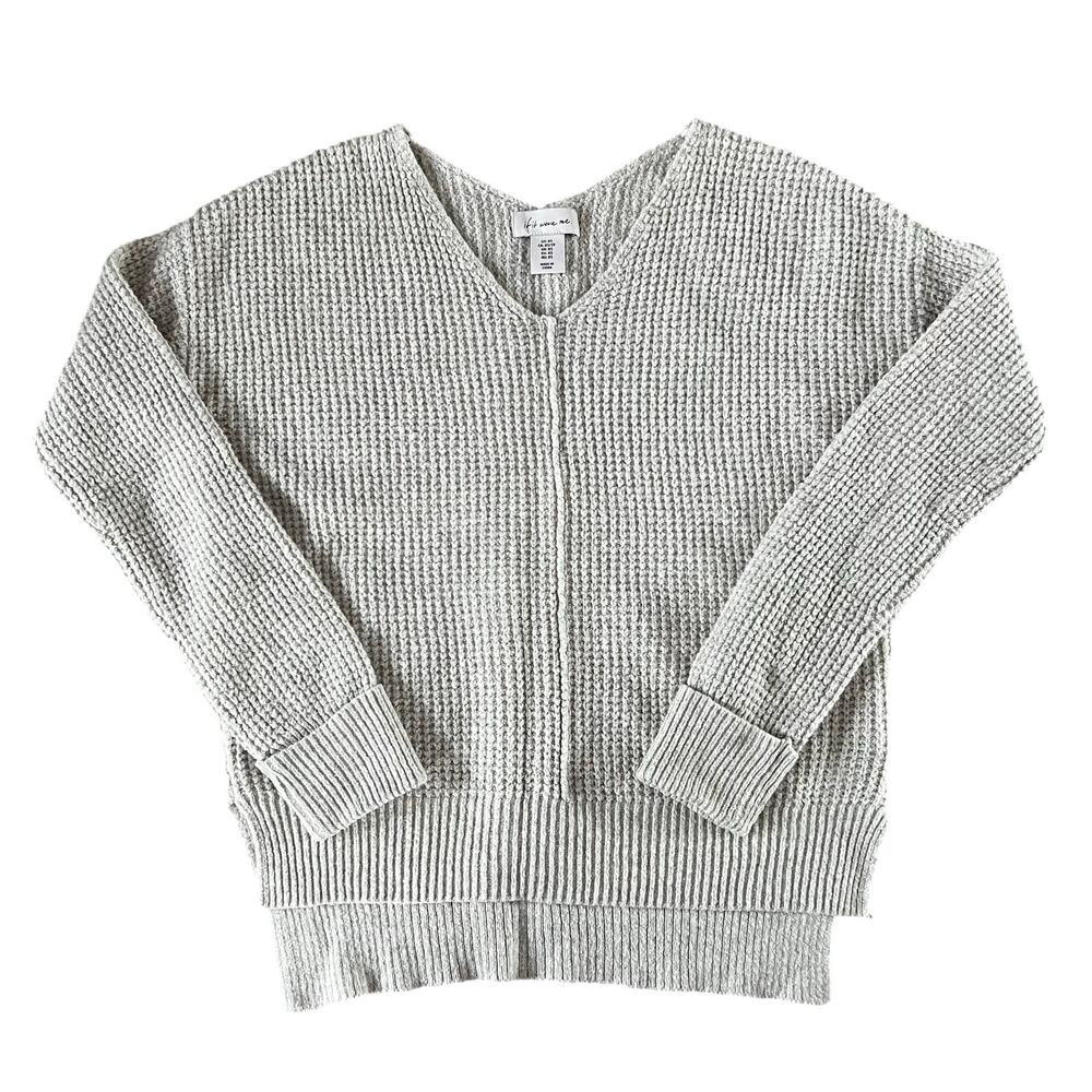 If It Were Me High-Low Knit Textured Sweater in Cream | XS